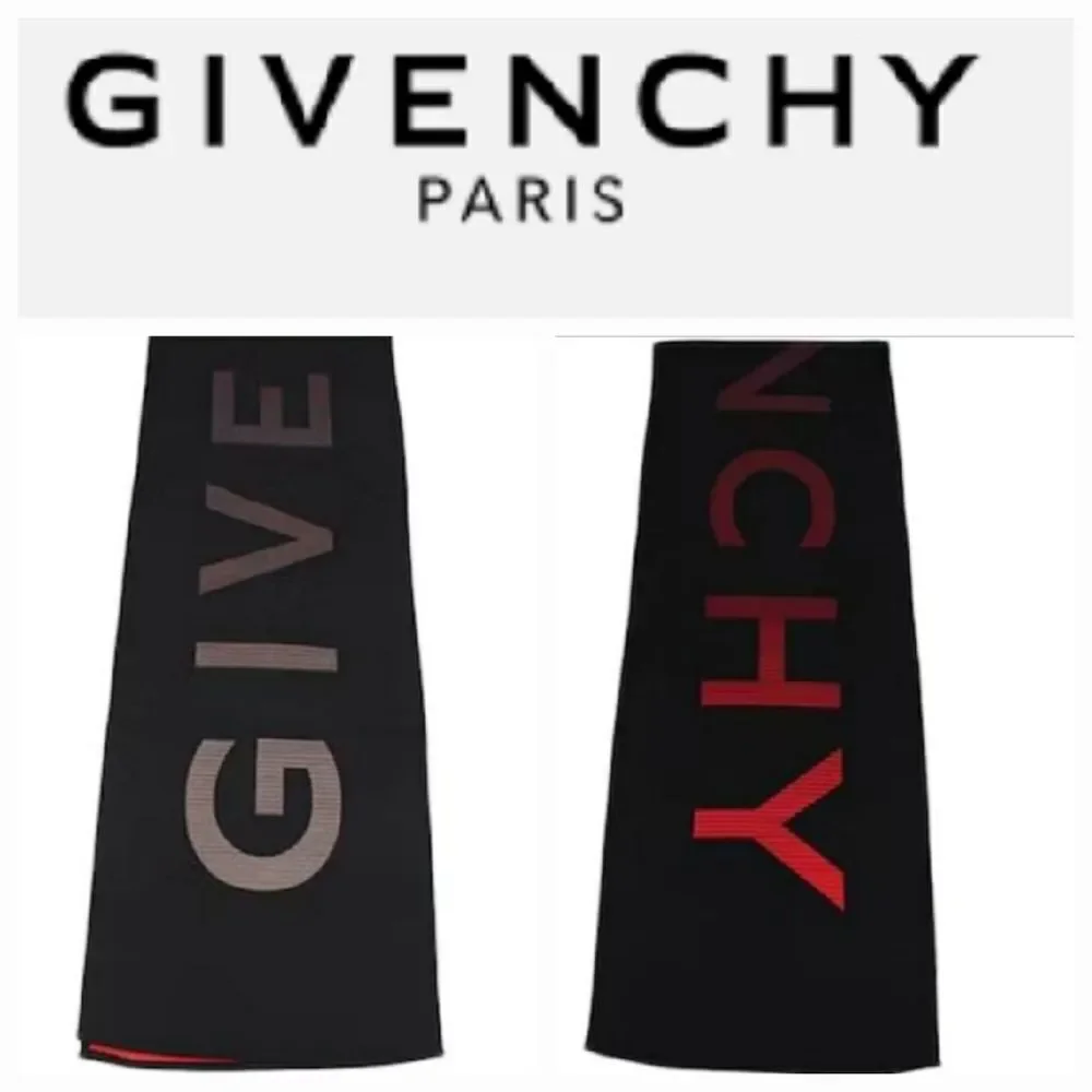 Givenchy Signature degrade ombre logo Wool Scarf men